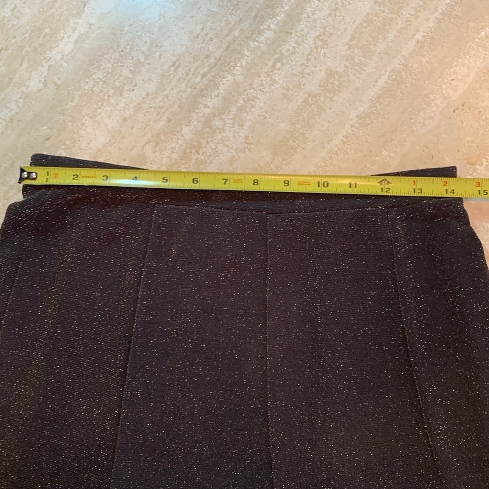 CHICO’s TRAVELER full skirt, black, gold flecks. Elastic waist. Sz 1 (US 8) - Picture 12 of 15